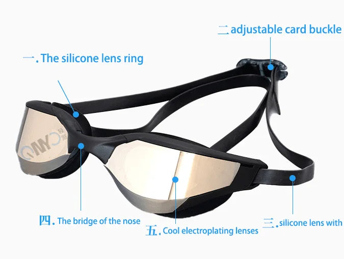 Adult Swim Goggles Waterproof and Fog-proof