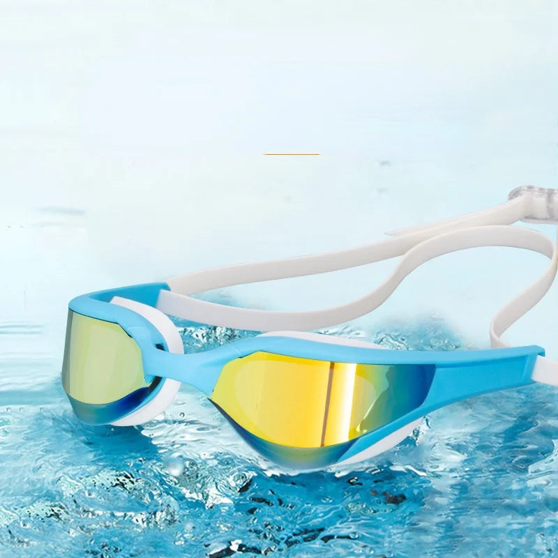 Olympic  Racing Swimming Goggles Plating UV Protection Competition Anti-Fog Glasses .