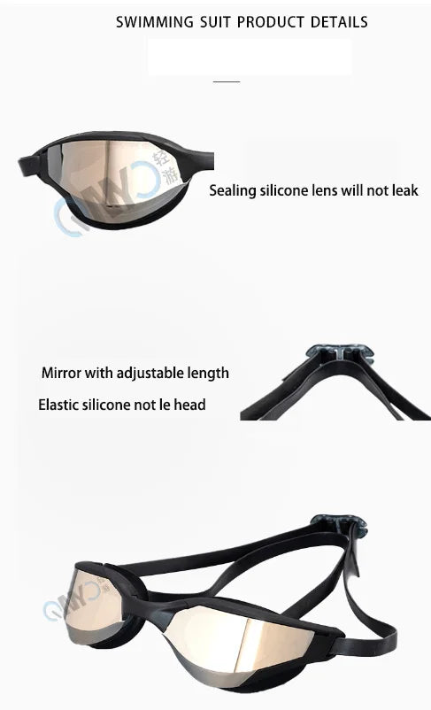 Adult Swim Goggles Waterproof and Fog-proof