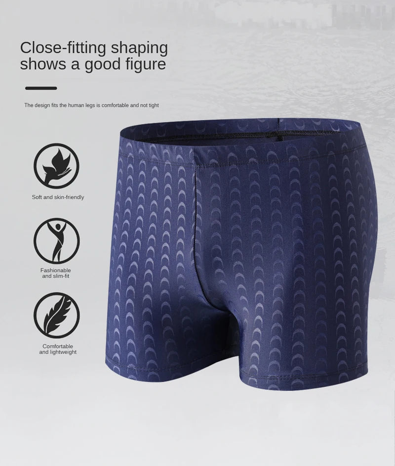 Men Sharkskin Professional Swim Boxer