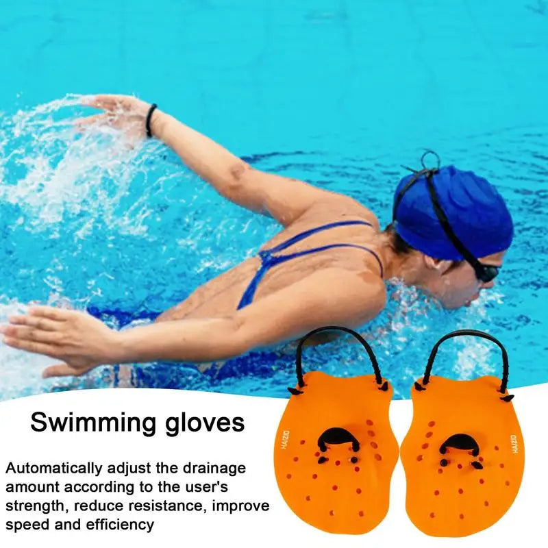 Hands Adjustable   Swimming Paddles